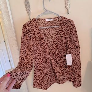 Cheetah print blouse